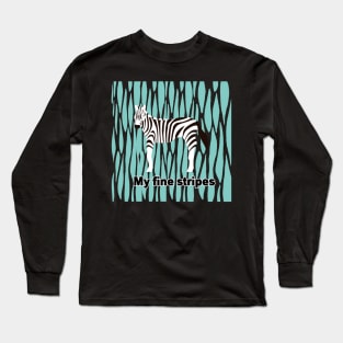 fine stripes,zebra,GREEN Long Sleeve T-Shirt